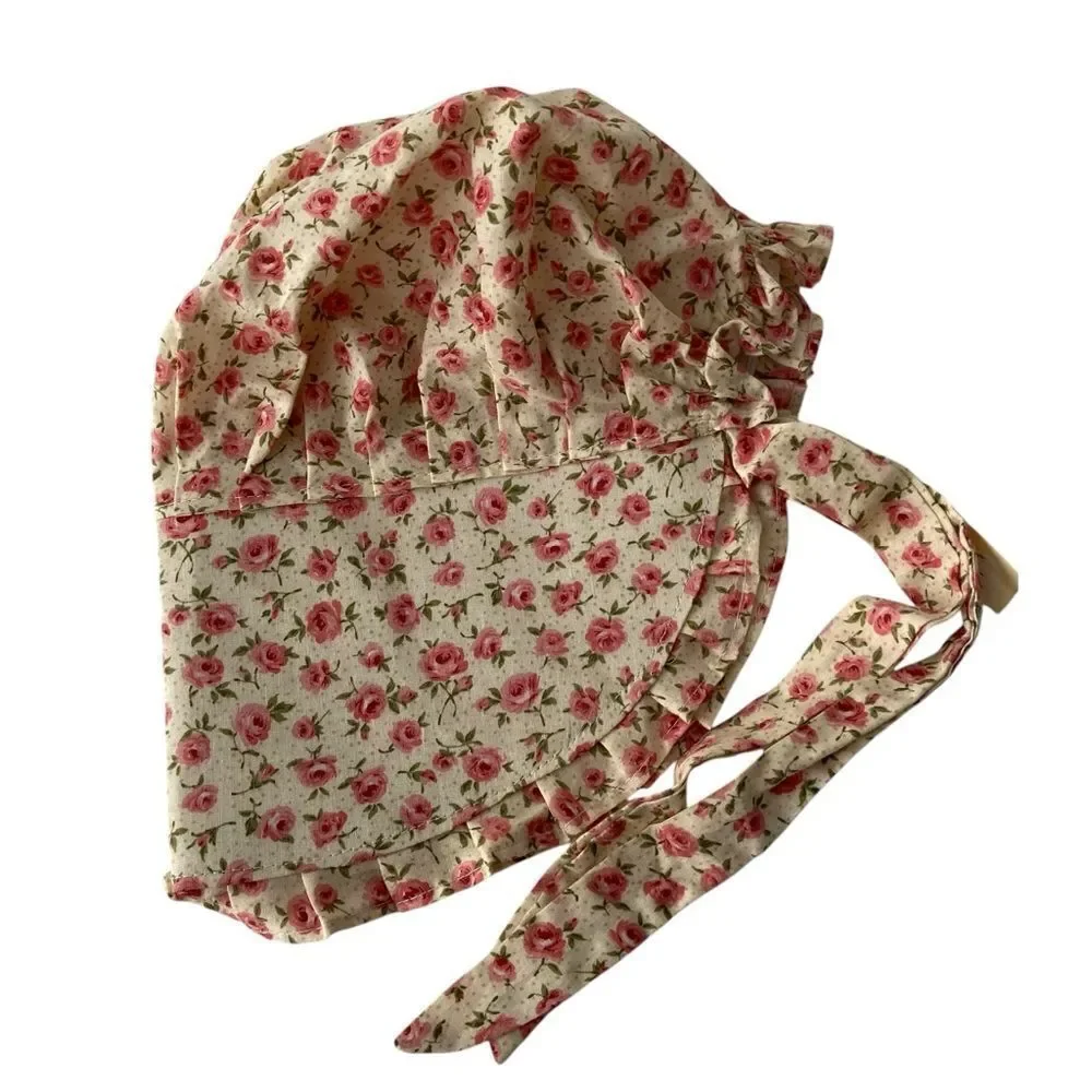 NEW Floral Pink Bonnet in One Size